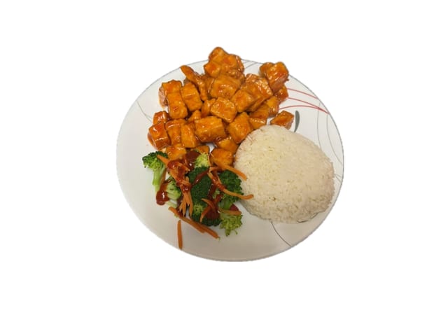 Sweet and Sour Tofu (Rice Plate).